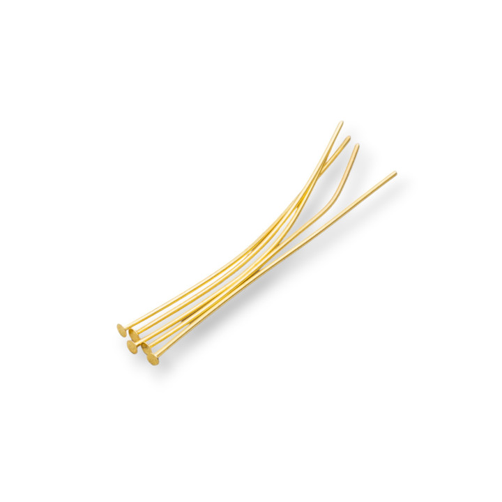 Nails Brass Pins Flat Head 50mm Wire 0.7mm 1 kg Golden