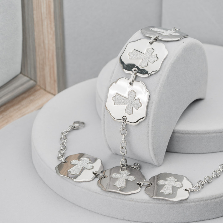 Satin Steel Bracelet Width 32mm - Code 23377