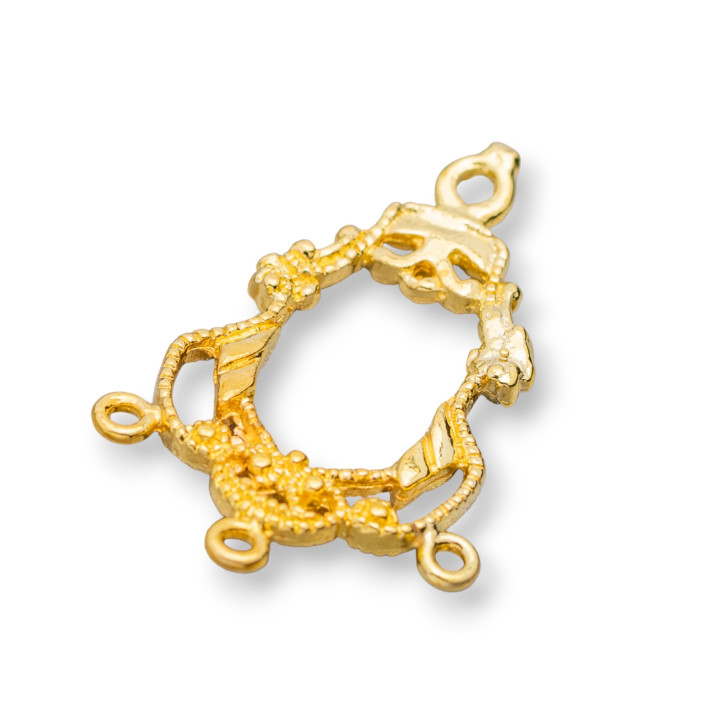 Componente Connettore Di Ottone 18x26mm 60pz Dorato