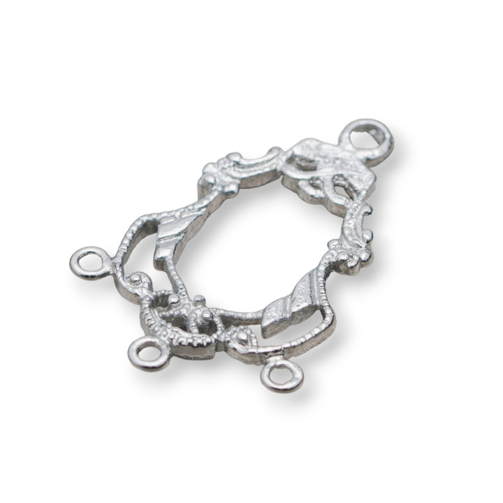 Conector Componente Latón 18x26mm 60pcs Rodio