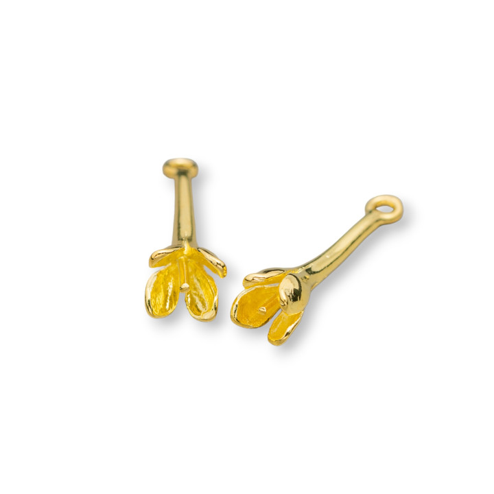 Gobelets Composant Fleur Laiton 6x22mm 50pcs Doré