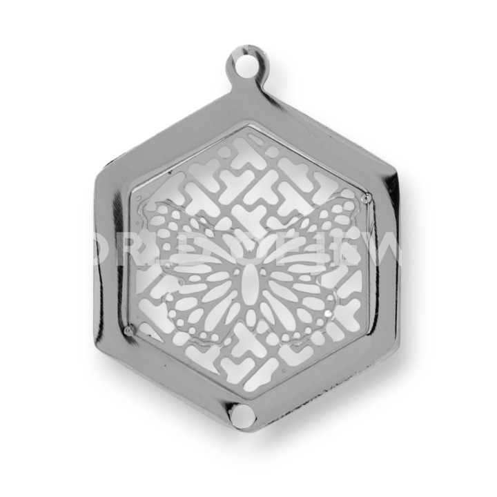 Componente de acero Hexagonal Hueco Colgante 18mm 28pcs