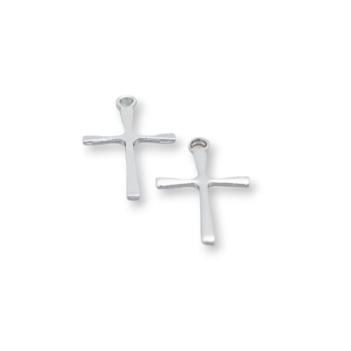 Componente de Acero Cruz Colgante 10x16mm 100pcs