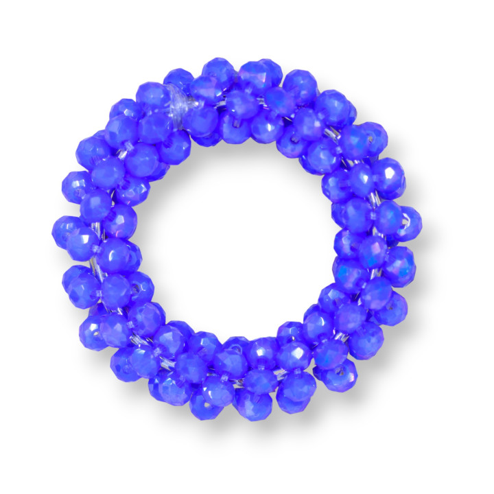 Component Of Intertwined Crystals In Circle 30mm 10pcs Blue