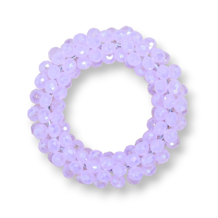 Component Of Intertwined Crystals In Circle 30mm 10pcs Pink