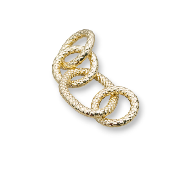 Componente Latón Cadena 4 Anillos 17x44mm 20pcs Dorado