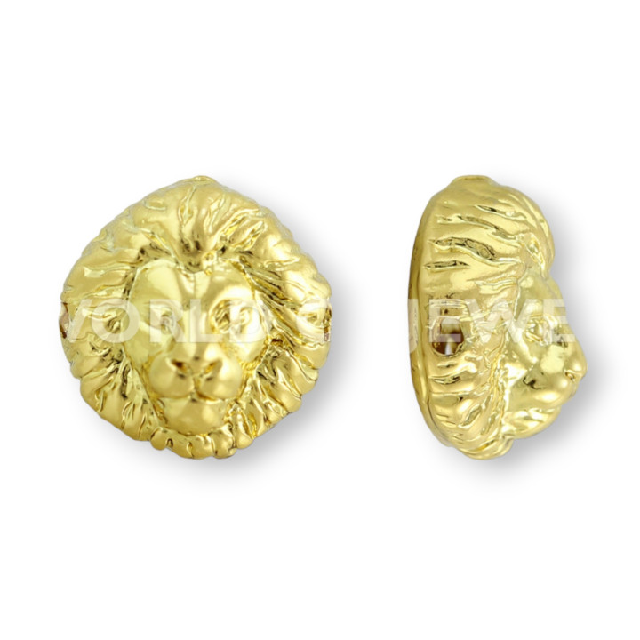 Componente Di Ottone Leone 12mm 30pz Dorato