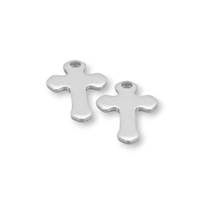 316 Steel Pendant Component Cross Pendant 10x15mm 100pcs