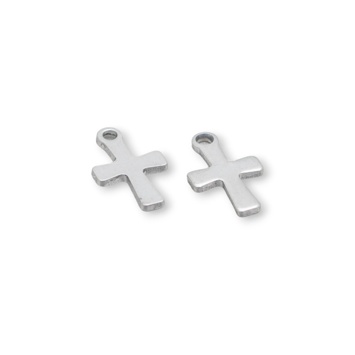 Composant de pendentif Pendentif croix en acier inoxydable 316 7x12mm 120pcs