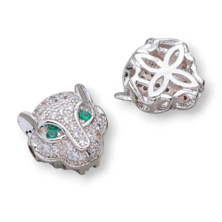 Composants Laiton Avec Tête Zircons 11mm 10pcs Rhodium