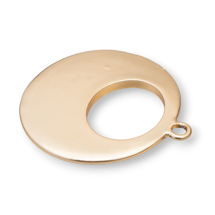 Zamak Components with 1 Oval Creole Ring 34x33mm 26 τμχ Ανοιχτό Χρυσό