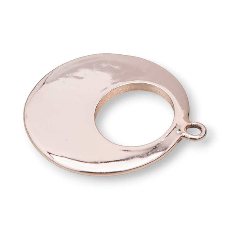 Componentes De Zamak Con 1 Anillo Criollo Ovalado 34x33mm 26pzs Oro Rosa Claro