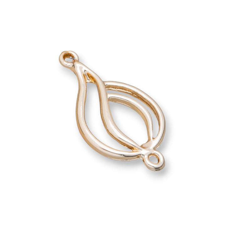 Composants Zamak Avec 2 Anneaux Ampoule 18x33mm 45pz Lumière Dorée