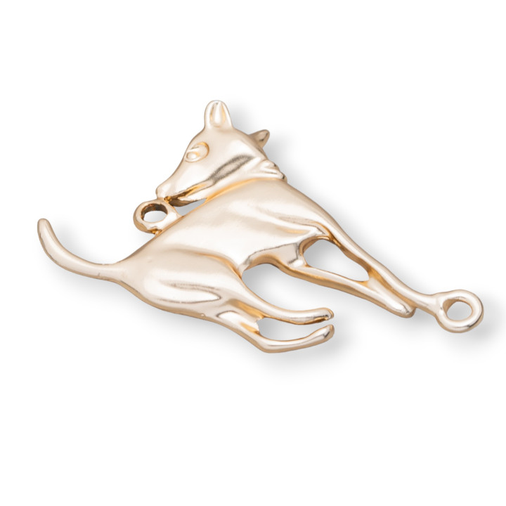 Zamak-Komponenten mit 2 Ringen Fawn 23x38mm 30Stk Golden Light