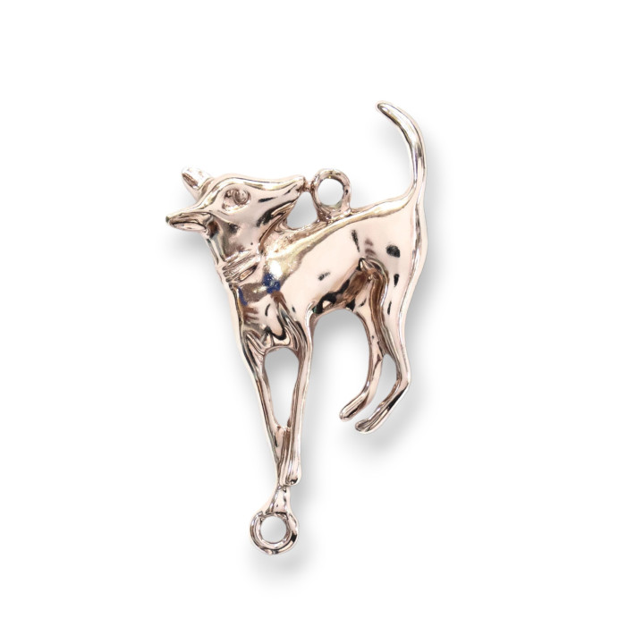 Zamak-Komponenten mit 2 Ringen Fawn 23 x 38 mm 30 Stk. Helles Roségold