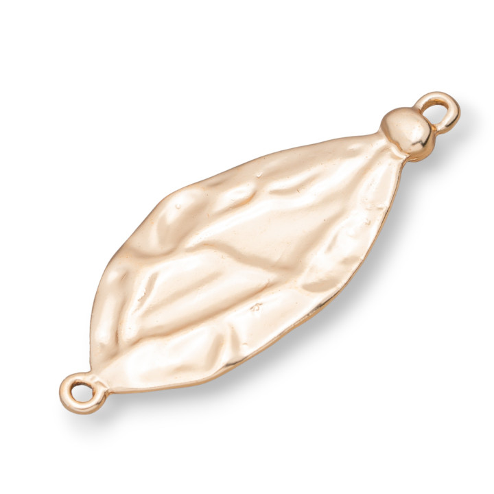 Composants Zamak Avec 2 Anneaux Leaf Beat 20x47mm 30pcs Doré Satiné