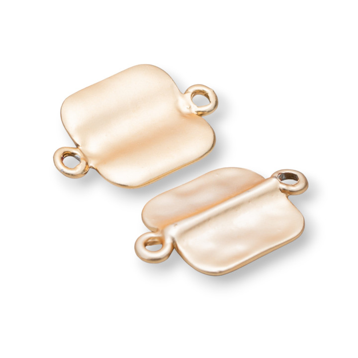 Componenti Di Zama A 2 Anellini Quadrato 15x24mm 45pz Dorato Light