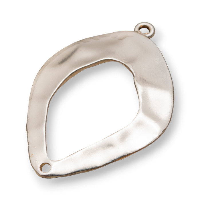 Zamak-Komponenten mit 2 perforierten Rautenringen 30 x 44 mm 30 Stk. Golden Light