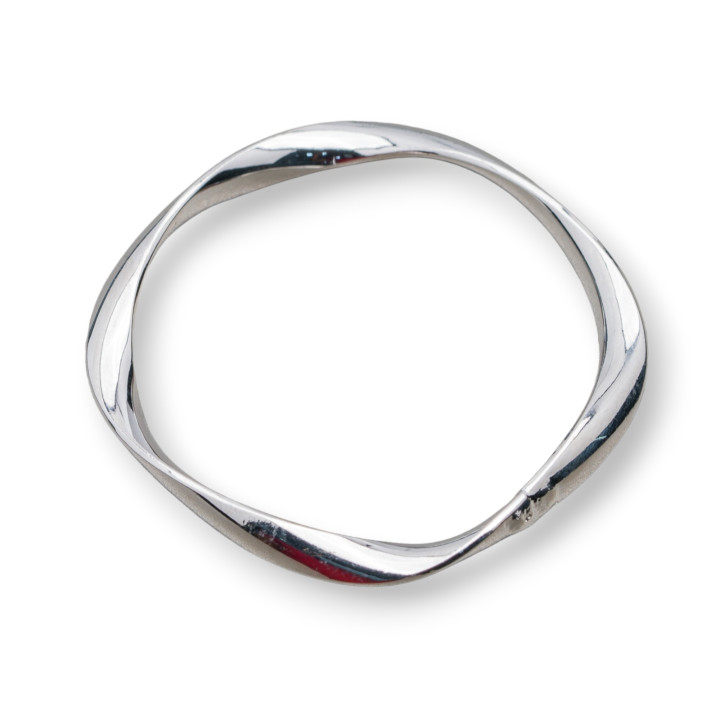 Zamak Components with Wavy Circle 30mm 30pcs Rhodium Plated