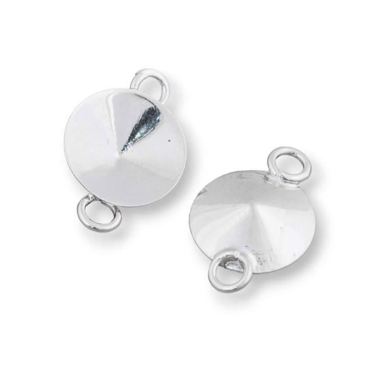 925 Sterling Silber Komponentenverbinder rund mit 2 Ringen 11mm 10Stk