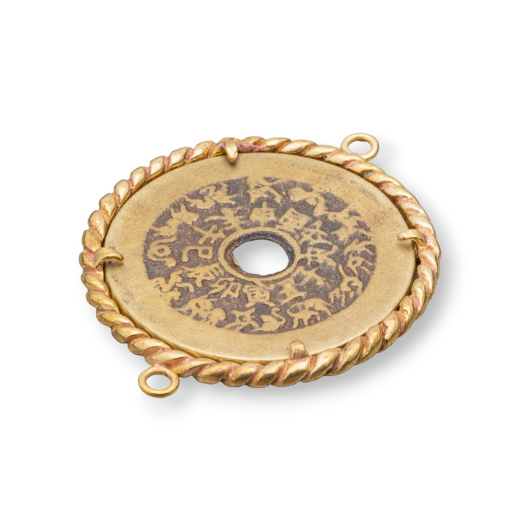 Connecteur Composant Laiton Coin Rond 45mm 5pcs MOD1