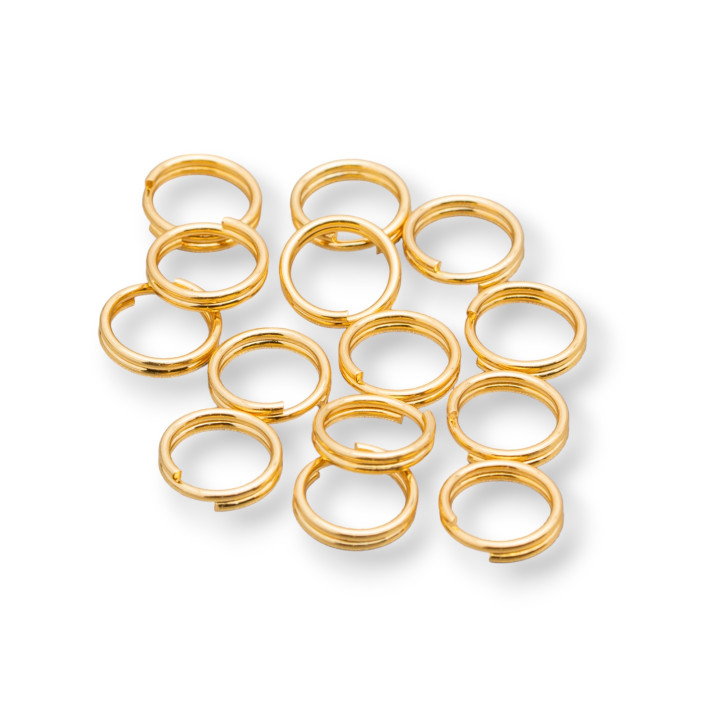 Anillo de acero chapado en oro contador brise '0,6x10mm 50gr