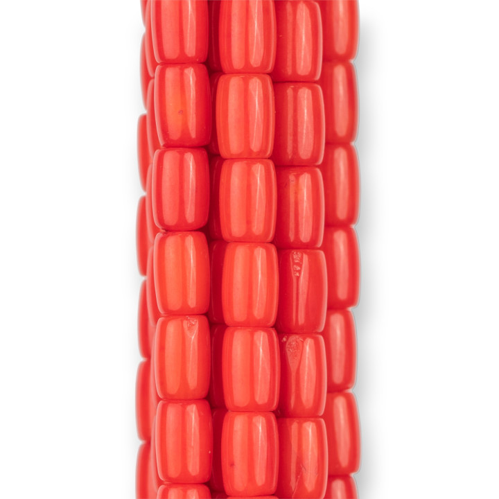 Coral Bamboo Red Barrel 06x08mm Clear