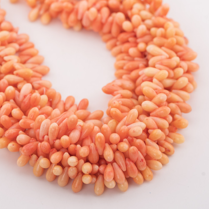 Coral Bamboo Pink Drop With Side Hole