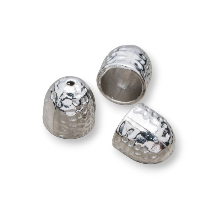 Tasses En Laiton Martelé 13mm 42pz Rhodié