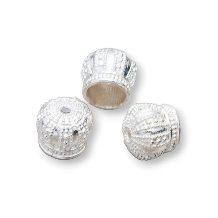 Coupelles Laiton Corona 12mm 50pcs Argent