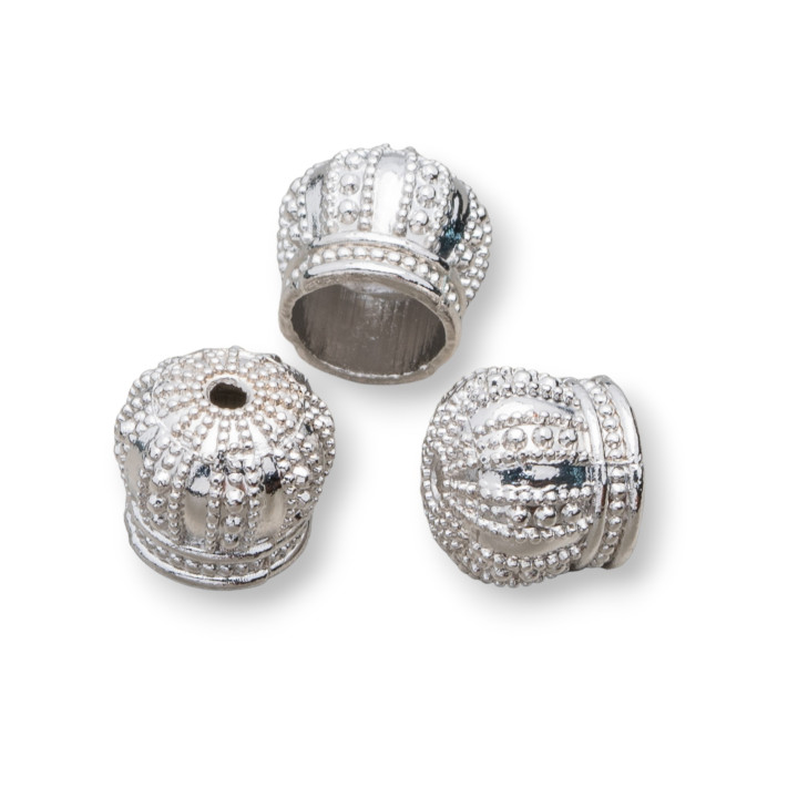 Copas Latón Corona 12mm 50pcs Rodio