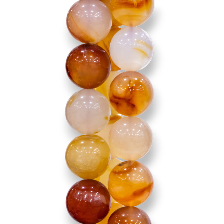 Multicolor Carnelian Round Smooth 18mm