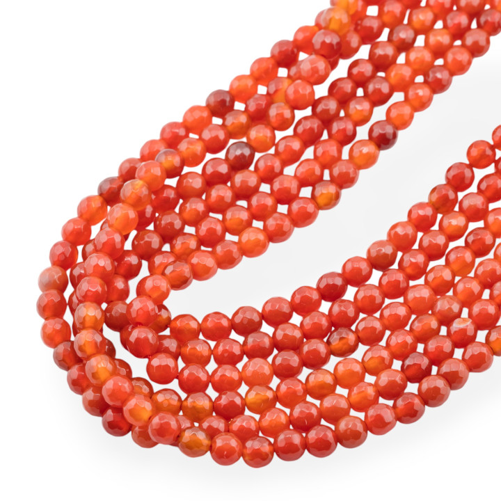 Faceted Red Carnelian 06mm