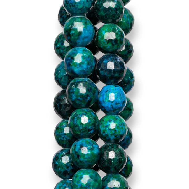 Crazy Dyed Faceted Jasper 14mm