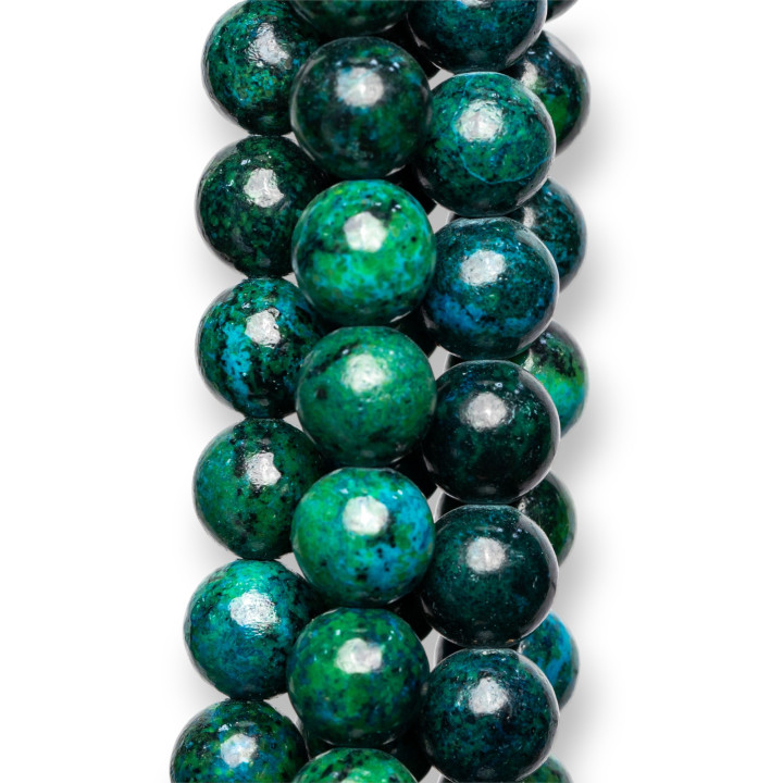 Crazy Dyed Smooth Round Jasper 12mm