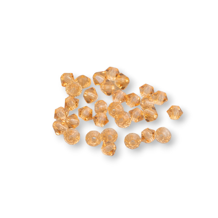 Swarovski Bicone Crystals 03mm Brand Preciosa - 100pcs - Light Orange