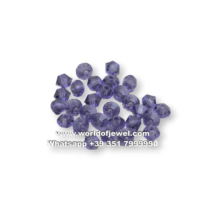 Swarovski Bicone Crystals 03mm Brand Preciosa - 100pcs - Purple