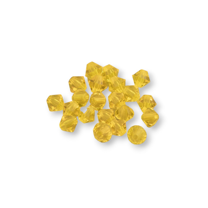 Cristalli Swarovski Bicono  4mm Marca Preciosa - 100pz - Giallo