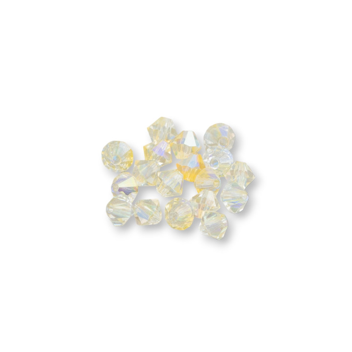 Cristales Swarovski Bicono 04mm Marca Preciosa - 100pcs - Amarillo Claro AB