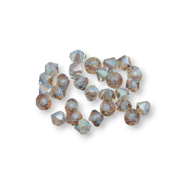Bicone Swarovski Crystals 04mm Brand Preciosa - 100pcs - Smoke Brown