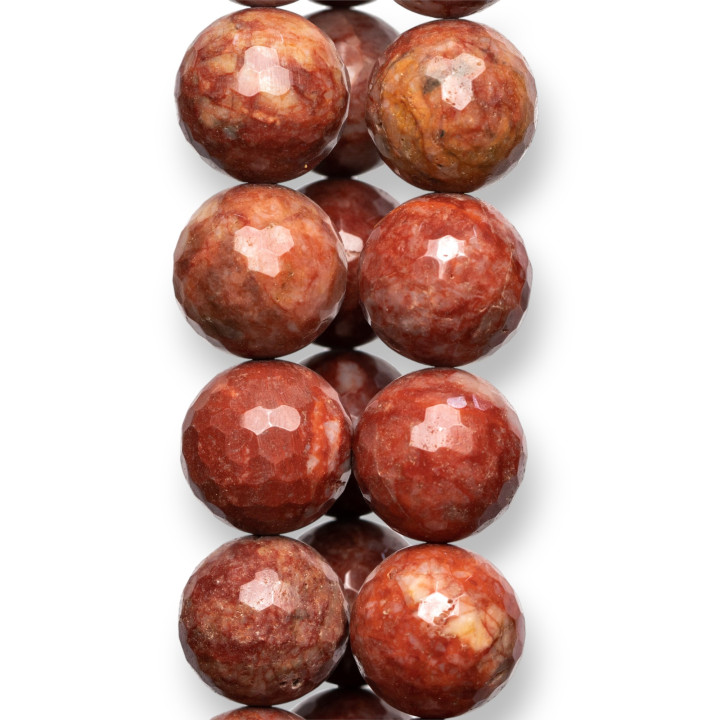 Diaspro Rosso Chiaro Perlina Tonda Sfaccettata 20mm