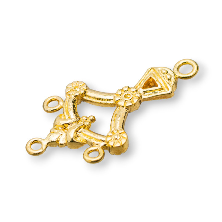 Entretoise Connecteur Laiton Lustre 15x28mm 70pcs Doré