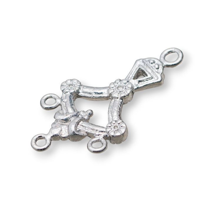 Distanziatore Connettore Di Ottone Chandelier 15x28mm 70pz Rodiato