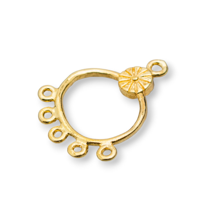 Conector espaciador Araña de latón 18x23mm 80pcs Dorado