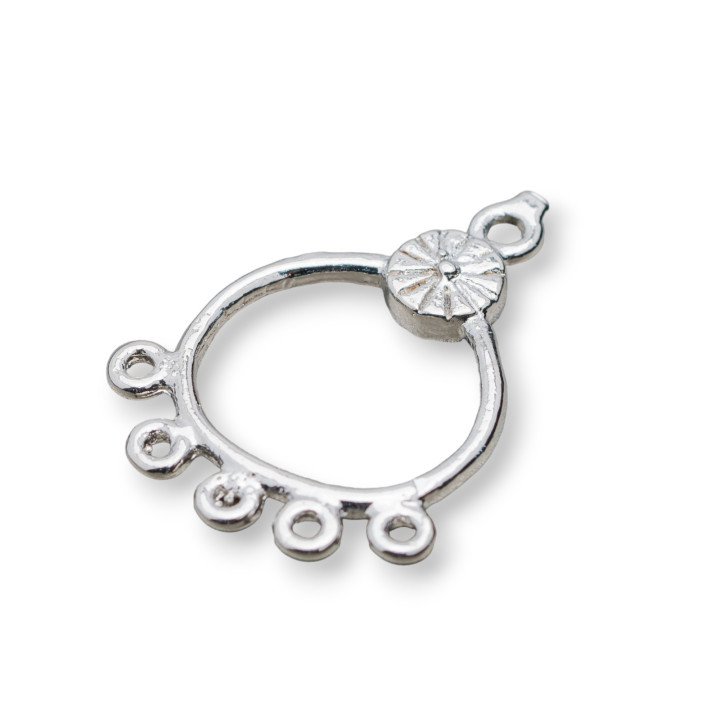 Conector espaciador Araña de latón 18x23mm 80pcs Rodio