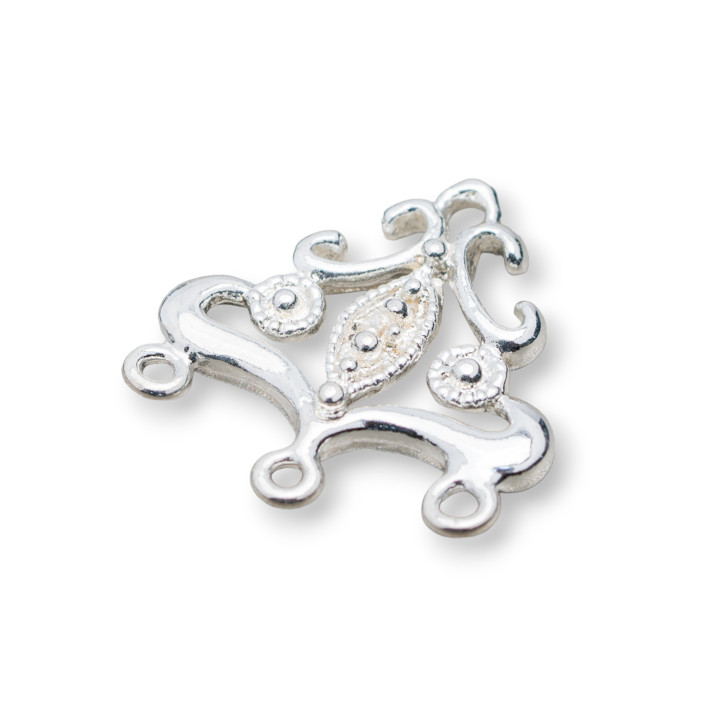 Distanziatore Connettore Di Ottone Chandelier 21x21mm 50pz Argentato