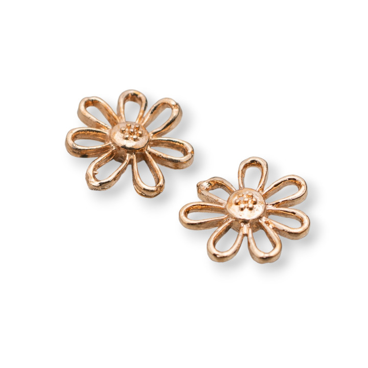 Abstandsverbinder Messing Blume Gänseblümchen 12x12mm 110St Bronze