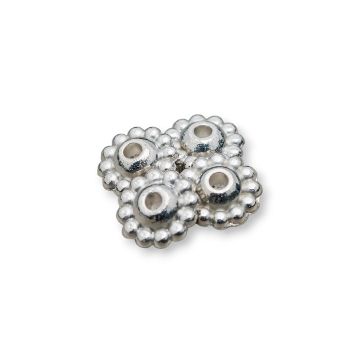 Blumenabstandshalter aus Metall mit galvanischem Silber 250gr