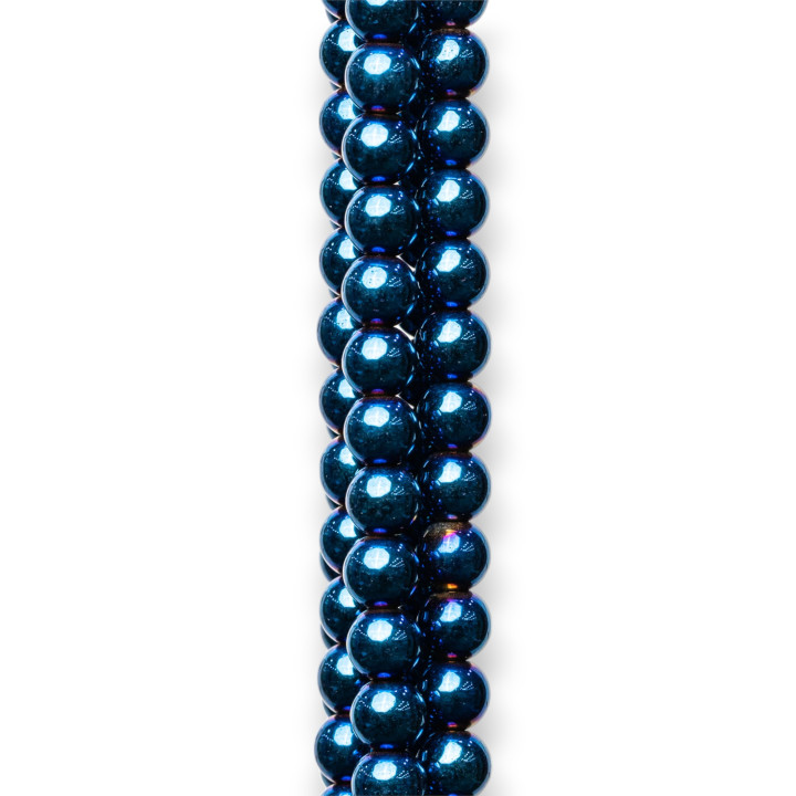 Ematite Blu Tondo Liscio  3mm