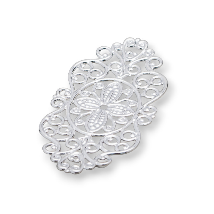 Oval Brass Filigree 28x55mm 22pcs